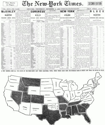 1896 Nov. 4 NYT Front Page