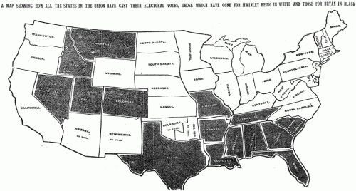 1896 Presidential Election Map 1896 Presidential Election Map