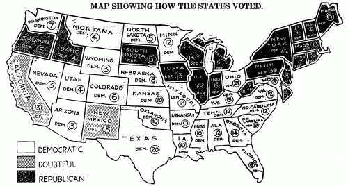 1916 Presidential Election Map